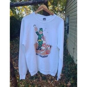 Vintage Mr Hunter Cartoon Crewneck Sweatshirt 80s